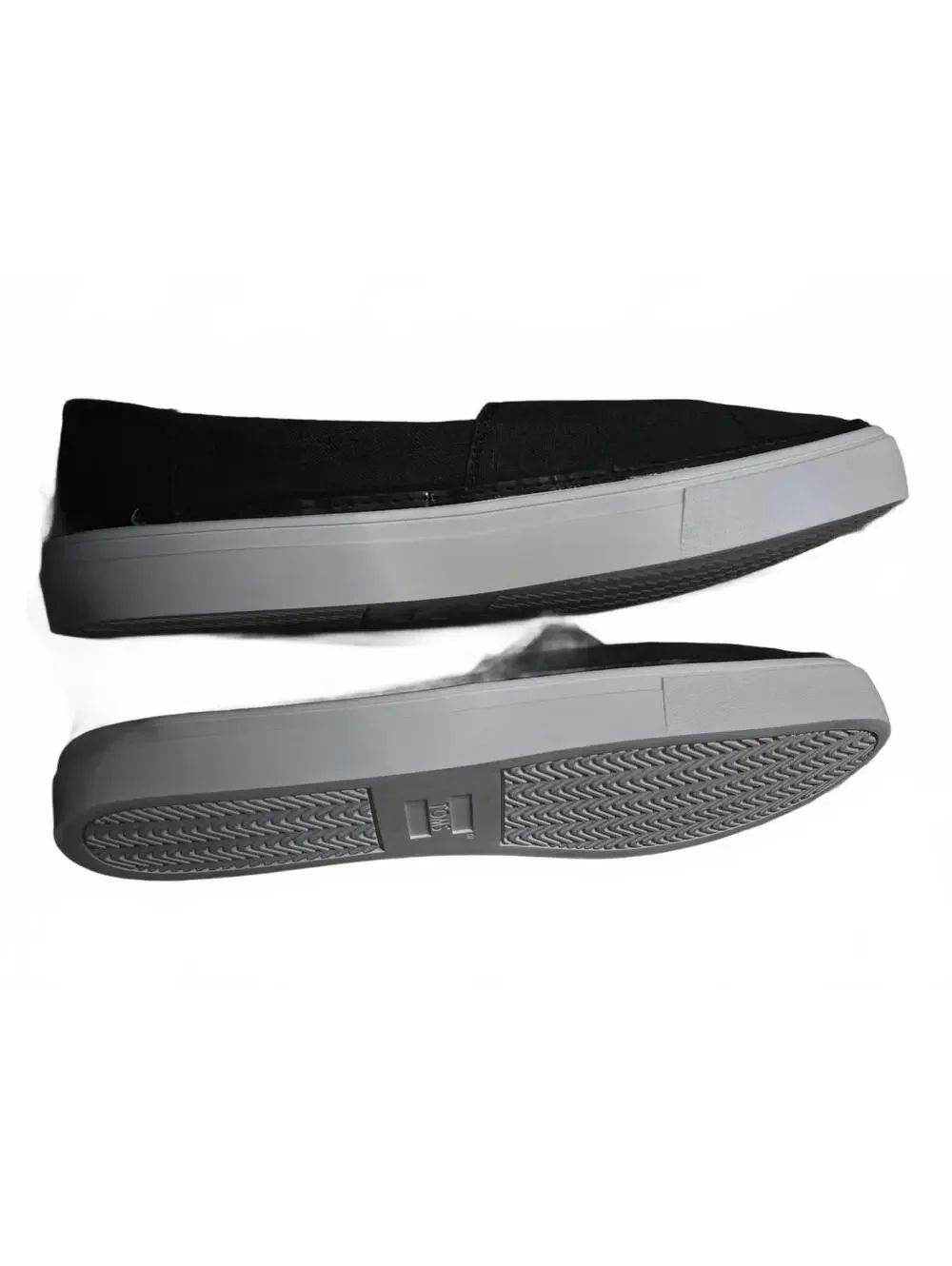 TOMS Black Canvas Slip-On Shoes Women’s Size 9 M White Rubber Sole